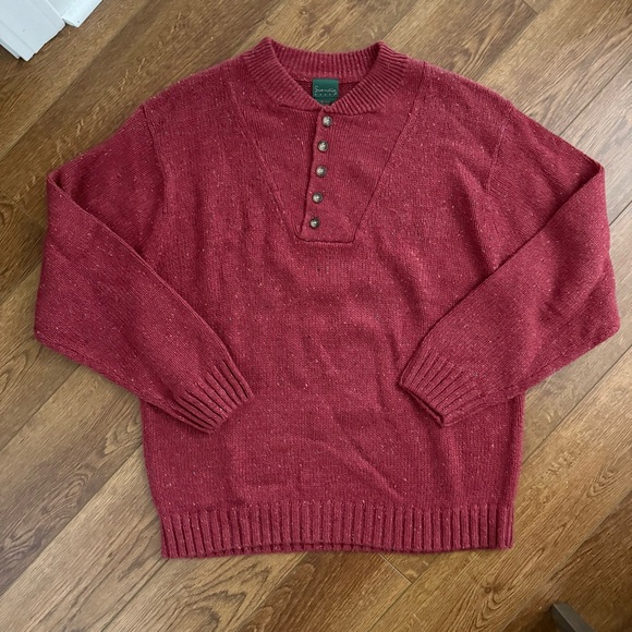 Vintage 1990’s Marled Henley Sweater | XXL - Picture 2 of 5